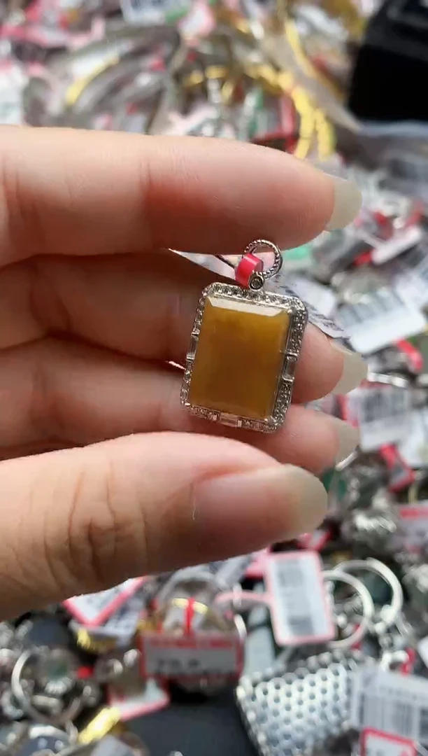 银S925镶嵌戒指翡翠天然A货缅甸翡翠