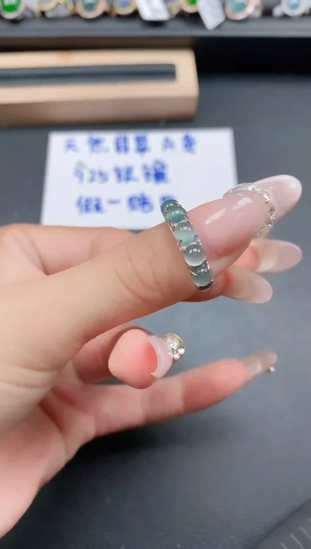 银S925镶嵌戒指翡翠11111111111