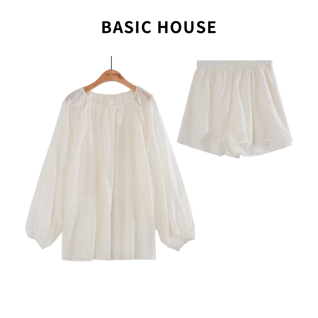 Basic House百家好A【白塔清菊】春夏气质中式套装B0504B5I402-1