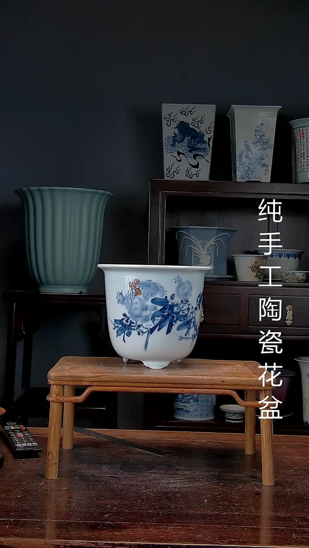 景德镇陶瓷手工花盆