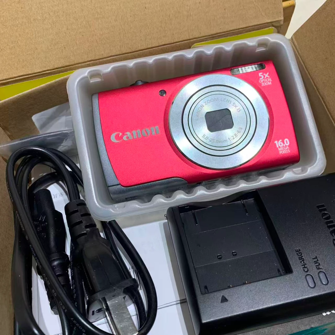 95新 Canon/佳能 A3500 草莓红 原盒原装数据线 精品成色