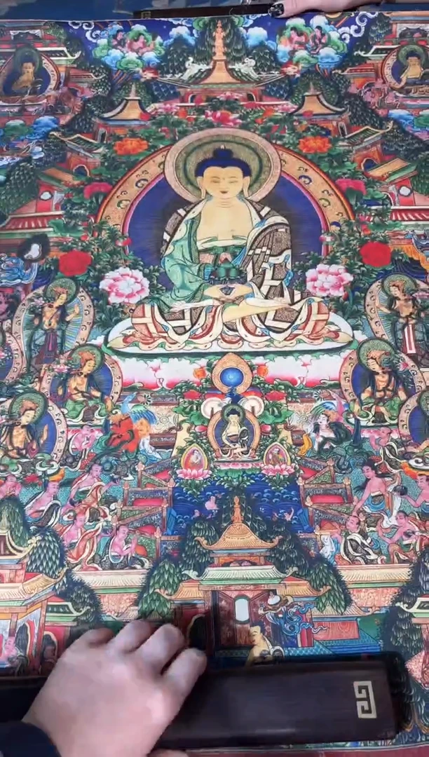 卷轴画龙妹的唐卡tk16