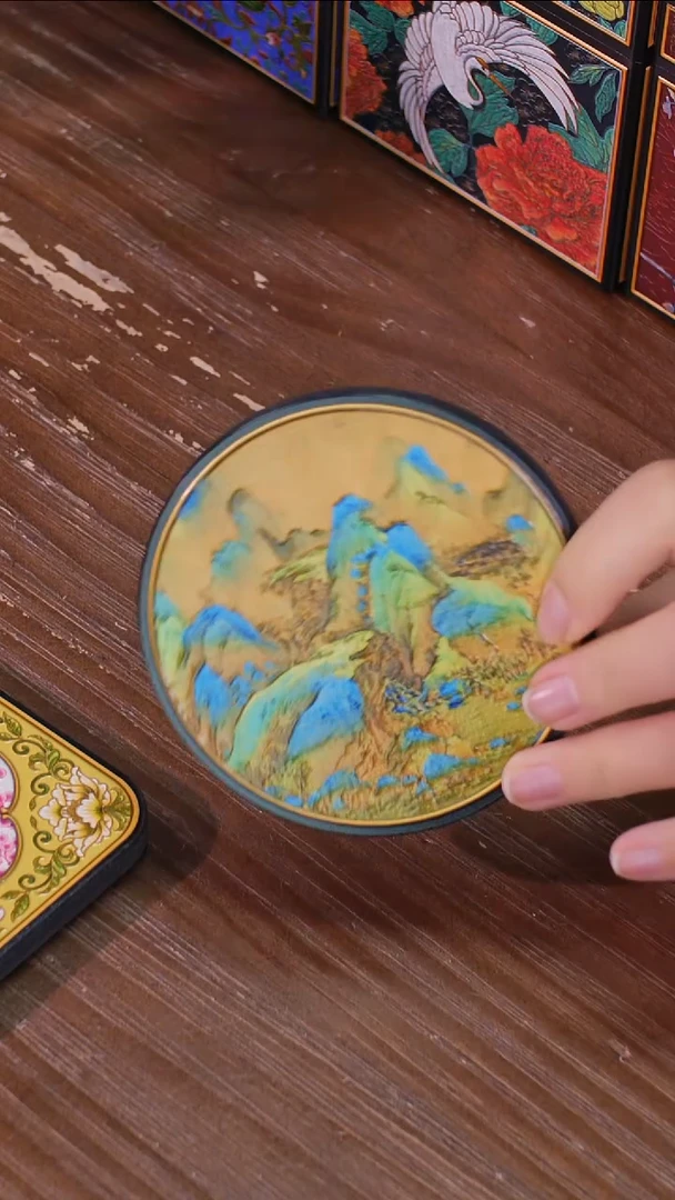 壹藏贰宝千里江山杯垫一片