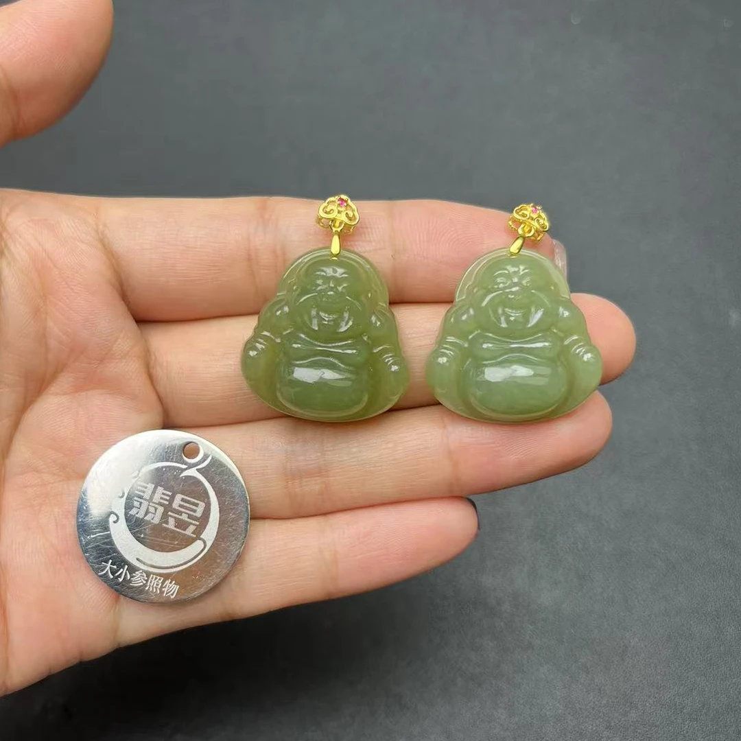 翡昱-N6-23275-和田玉吊坠S925银扣/约24*24*7/-多样性发其一C