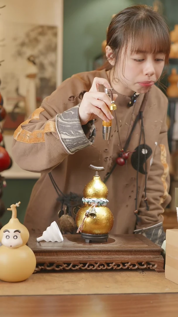 【闪购商品】318号精品天然大漆工艺防渗内胆酒葫芦~