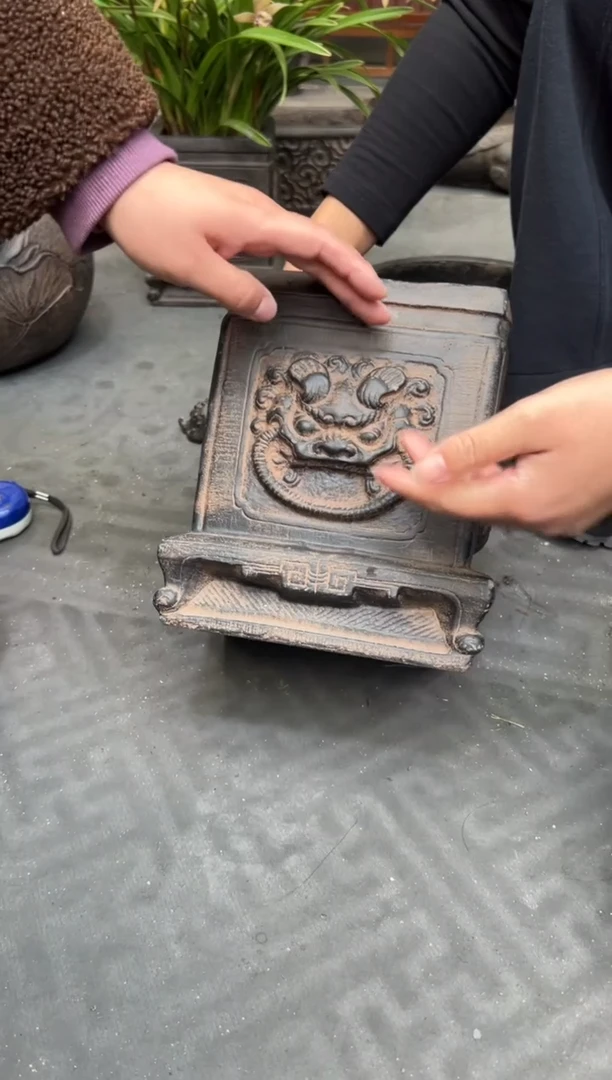 陶土【火山泥】虎头方墩