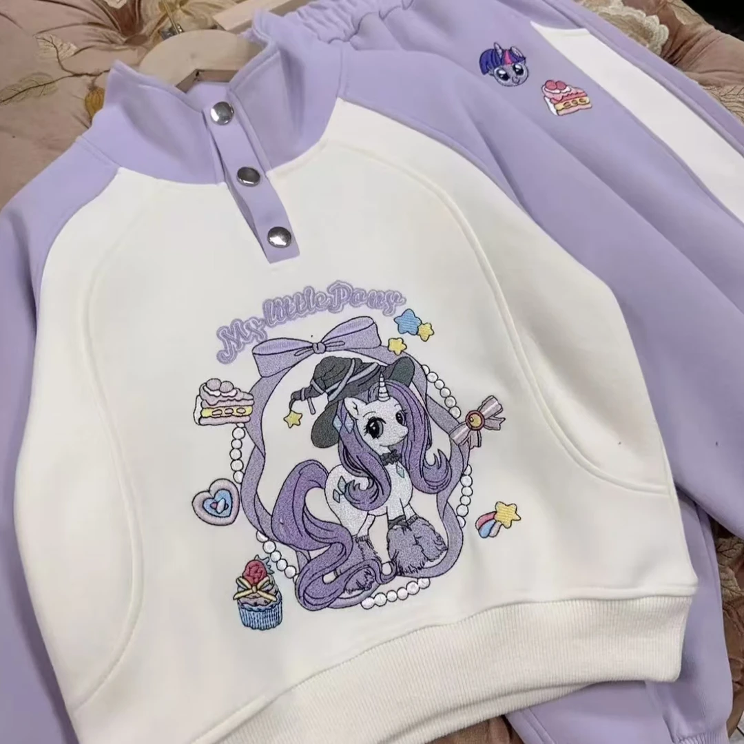 丝带珍奇！2025年早春新款儿童宝莉时尚卡通刺绣珍奇卫衣