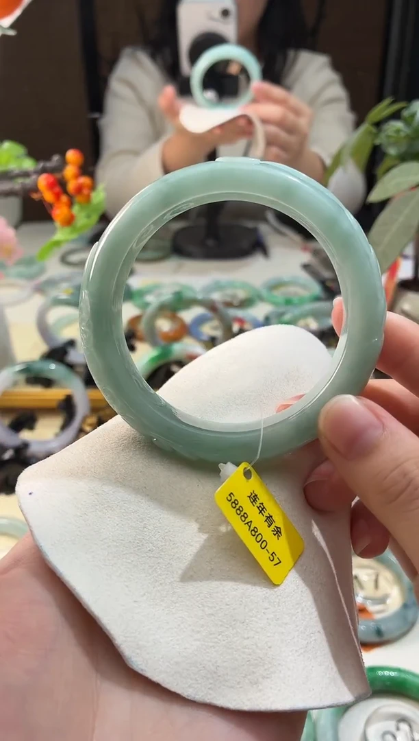 未镶嵌手镯翡翠3  翡翠手镯 57