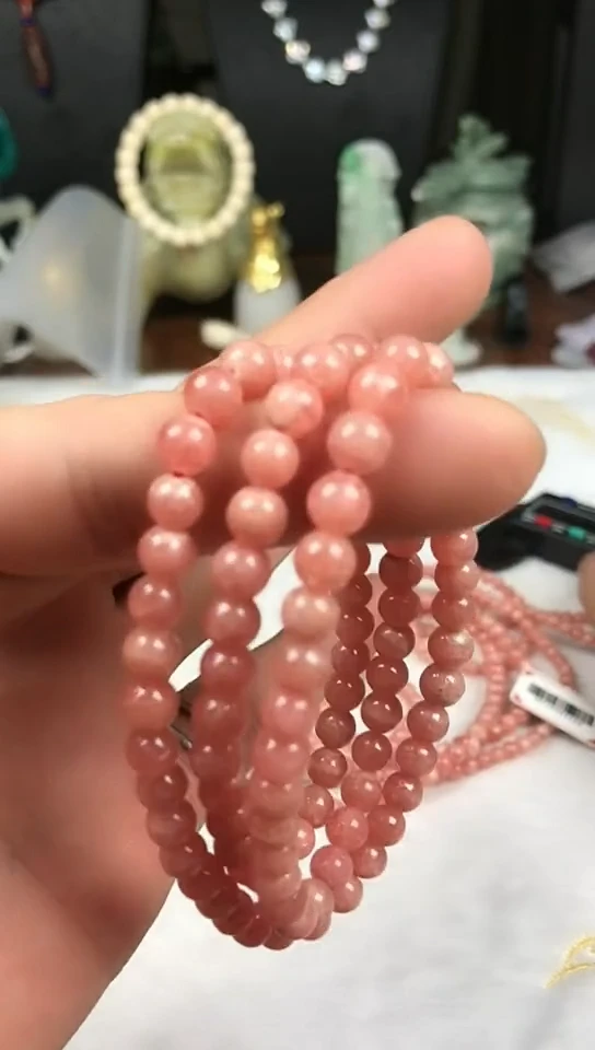 合金菱锰矿（红纹石）手绳手串6+