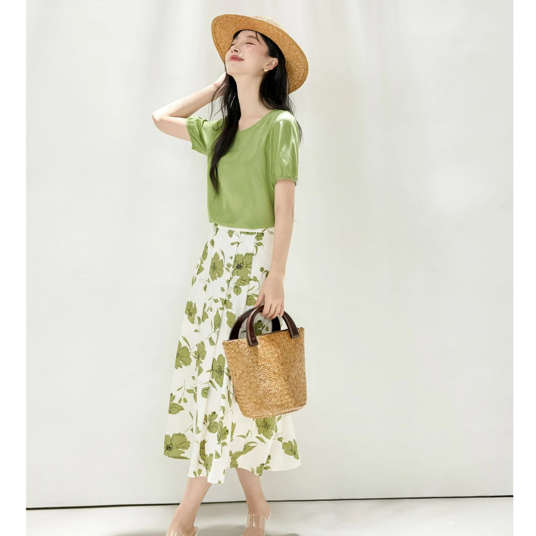 OSA/欧莎 日系休闲风甜美清新时尚套装上衣气质套装S125B15007