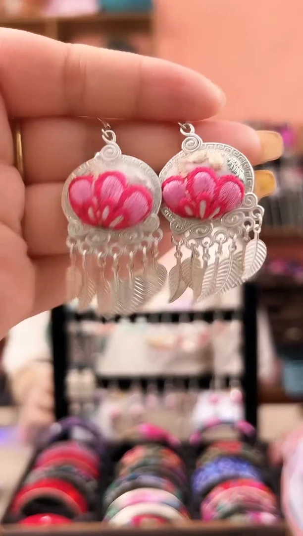 织绣艺枝独绣老绣饰品4