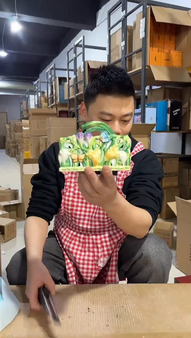 【闪购商品】杯陶瓷布鲁次花篮冰裂