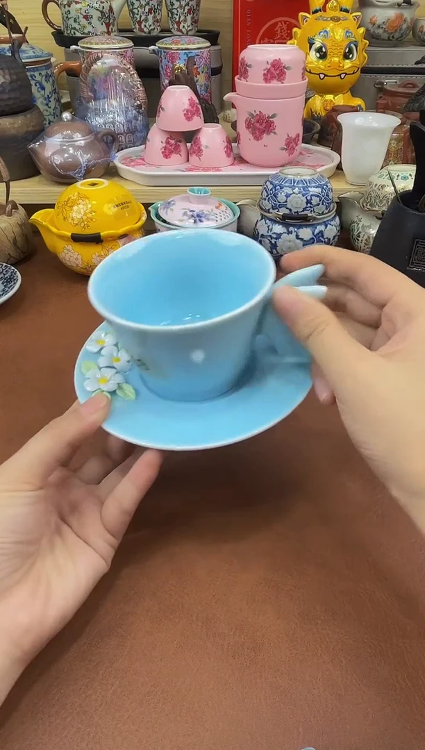 陶瓷茶具摆件旅行套组