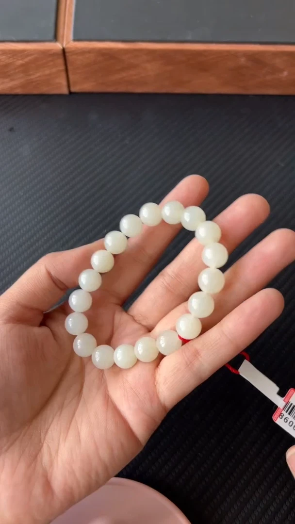【闪购商品】和田玉手串未镶嵌且末金山微色差 卡10