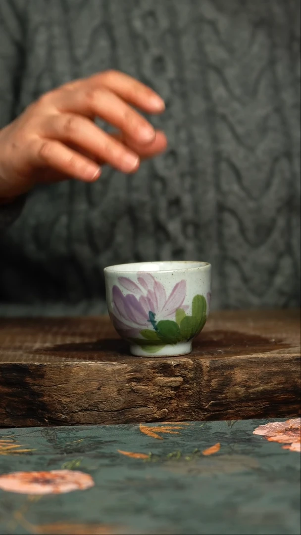 【闪购商品】杯釉下彩手工手绘同款陶器