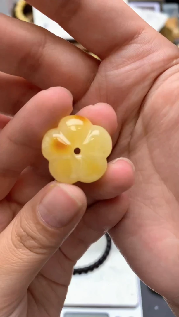 【闪购商品】琥珀珠宝奇石未镶嵌045琥珀蜜蜡花粉