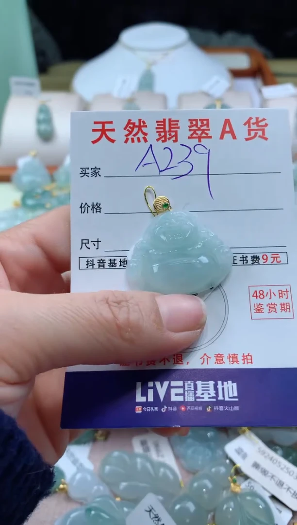 【闪购商品】翡翠颈饰未镶嵌天然A货翡翠挂件