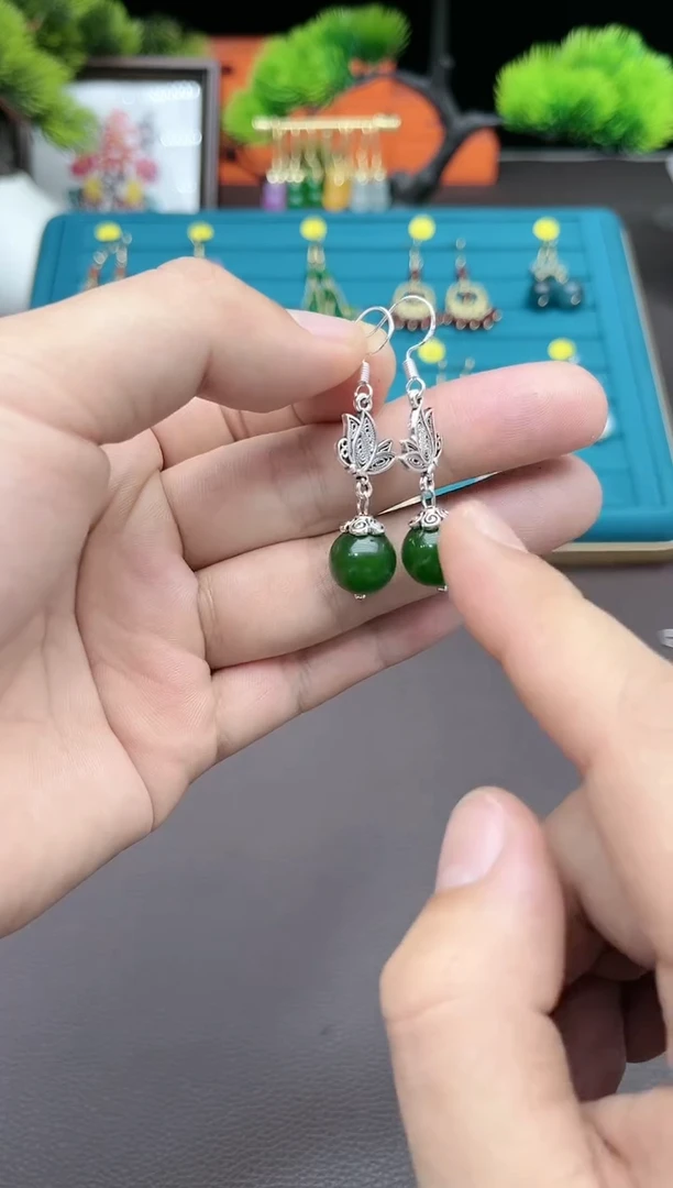 【闪购商品】玛瑙/玉髓耳钉银S925镶嵌429000