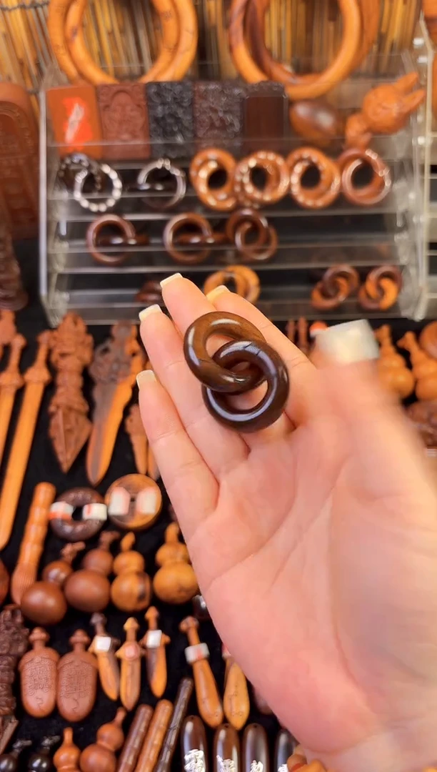 木木雕款雷枣木玉化乾坤圈1.6