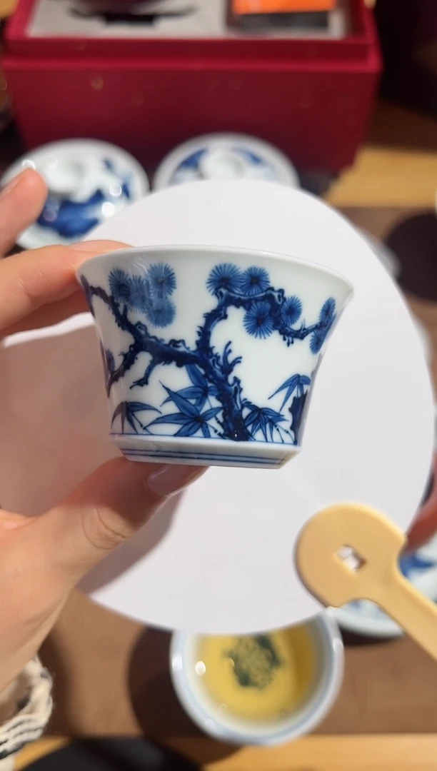 风*雨后 湛蓝系列 松竹梅 品杯