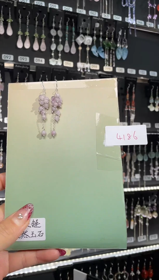 【闪购商品】紫晶耳饰银S925镶嵌喜欢拍