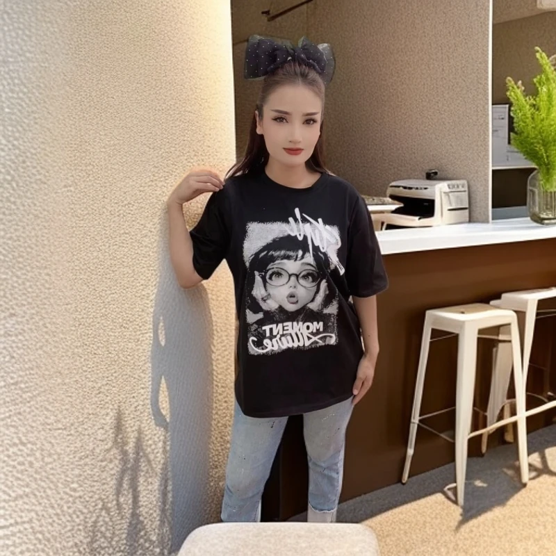 2025最新款卡通女上衣时尚休闲圆领