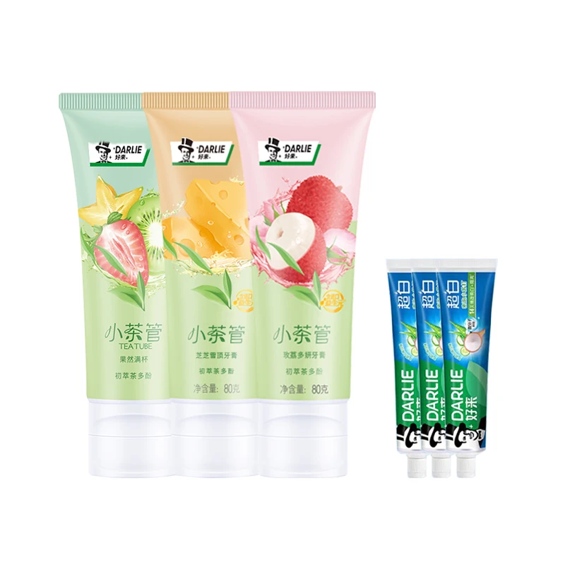 DARLIE/好来黑人小茶管牙膏茶味清新口气成人含氟防蛀女11bt