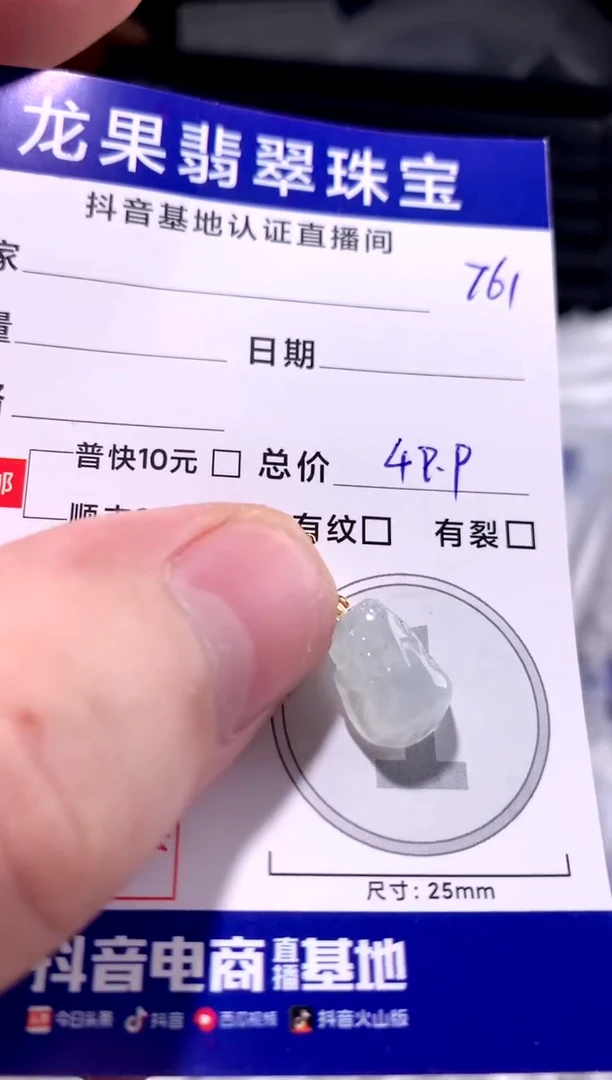 颈饰未镶嵌翡翠冰胶貔貅761