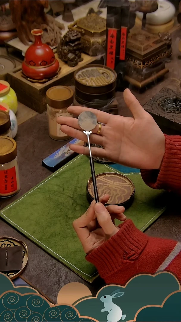 铜 镀银可折灰压【小号】