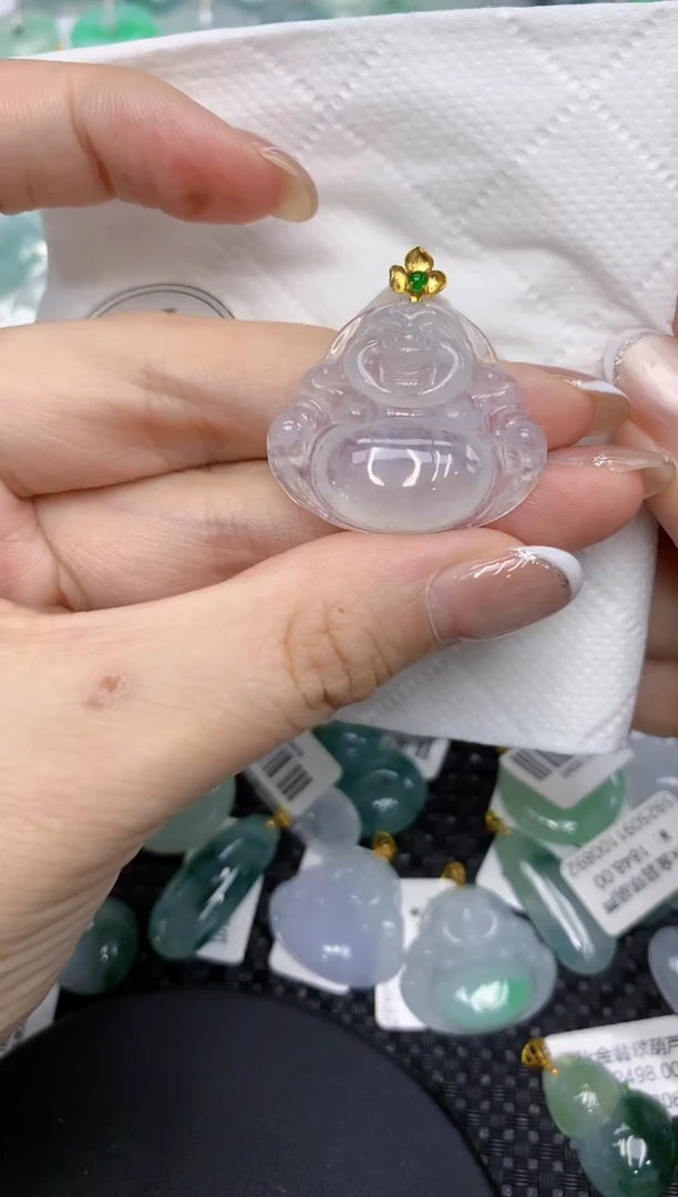 颈饰18K金镶嵌翡翠11111111