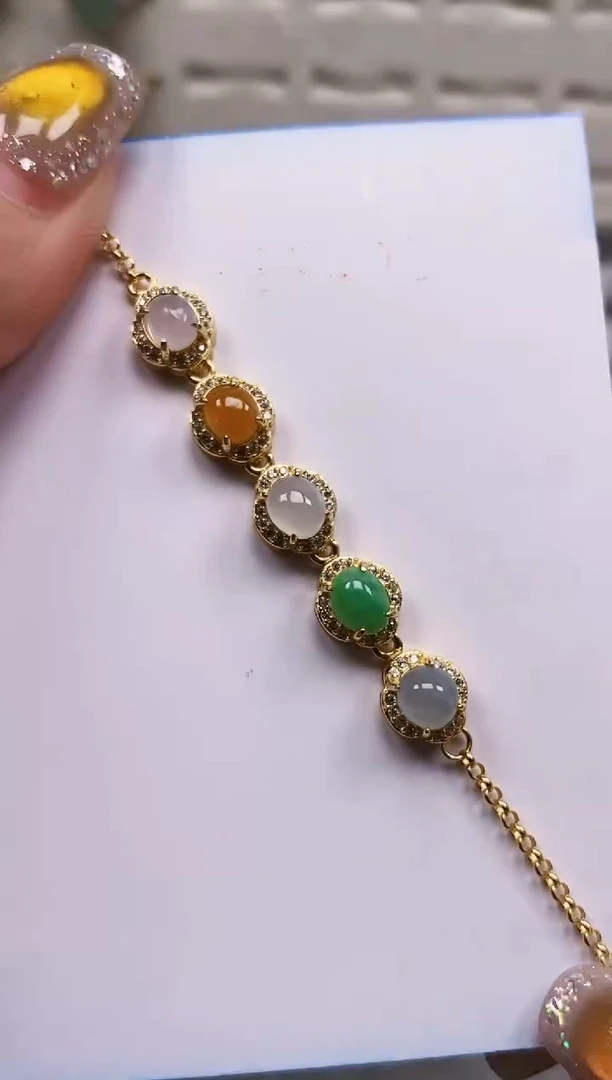 银S925镶嵌戒指翡翠9796