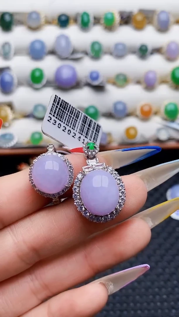 银S925镶嵌戒指翡翠1496