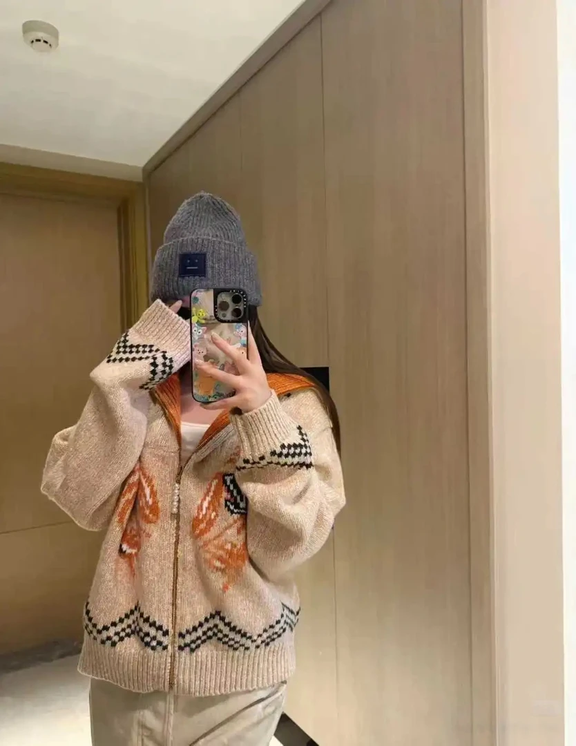 FW25 （龙虾）马户Nigo系列拉链毛衣【男女同款】