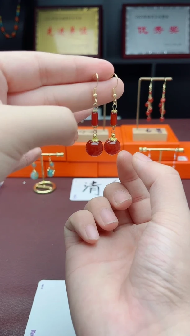 未镶嵌耳饰玛瑙/玉髓723