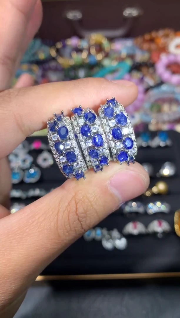 戒指蓝宝石未镶嵌Y26【多样性发其一】