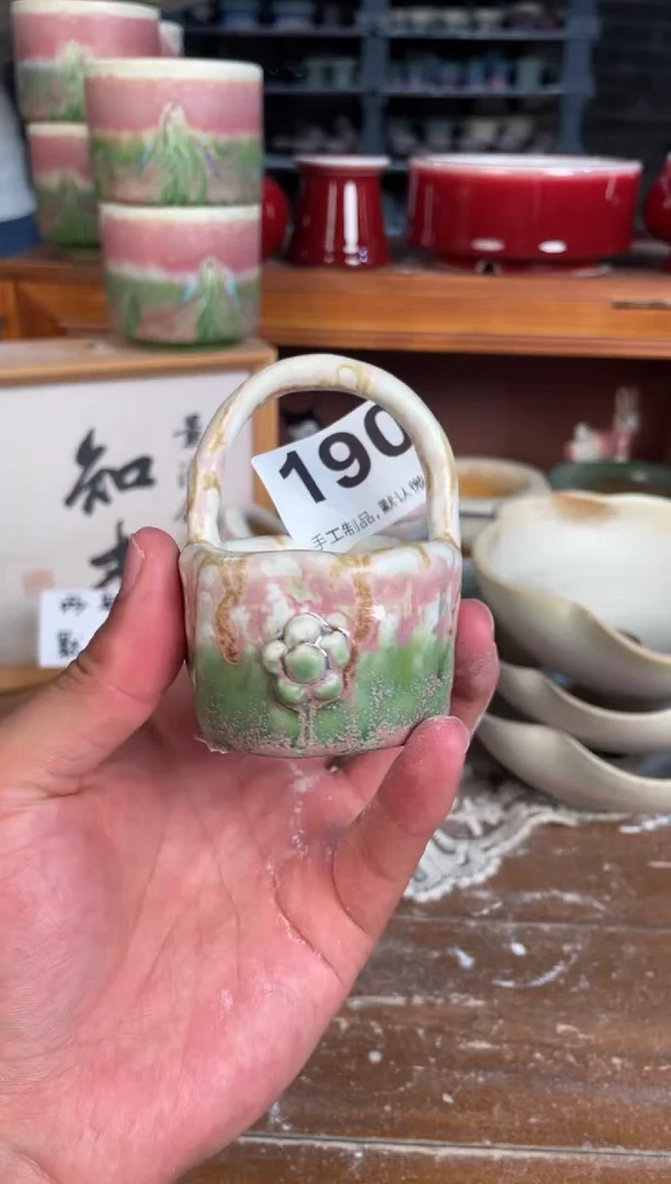 瓷片190知木小芳花盆