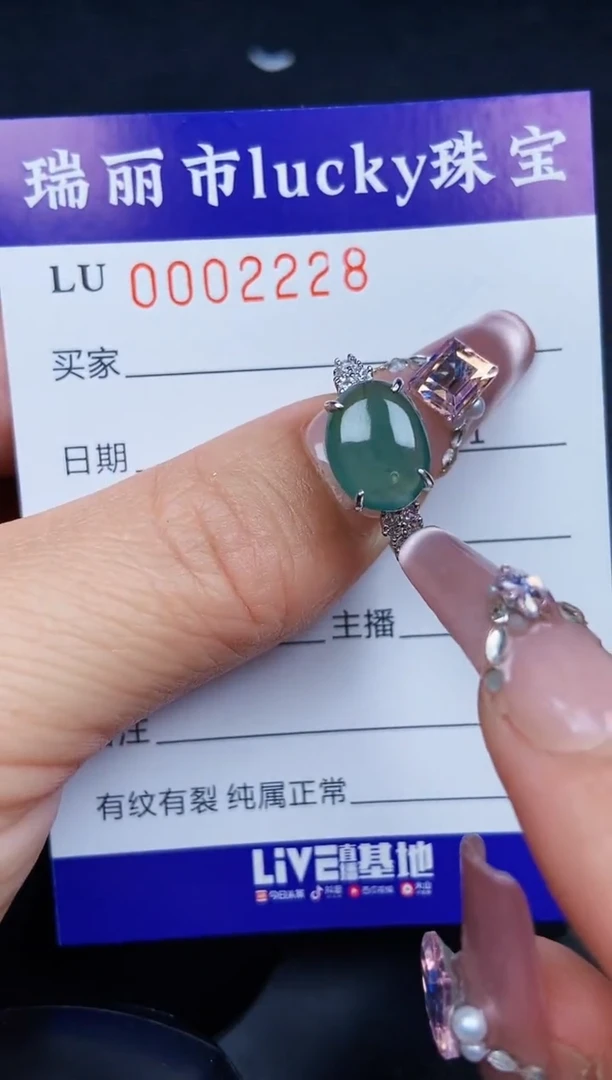 翡翠银S925镶嵌颈饰2228