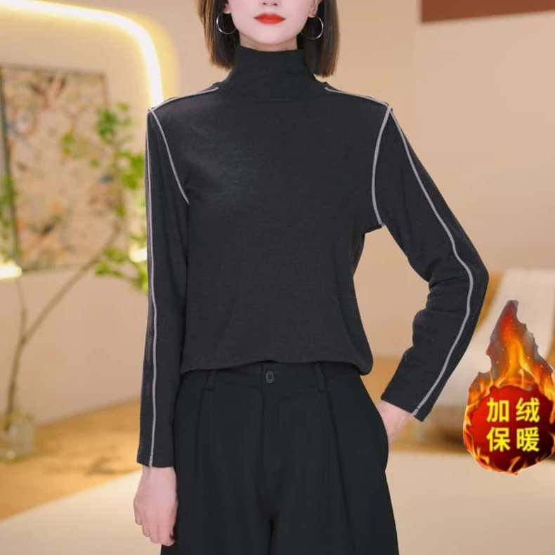 2025秋冬气质显瘦设计感上衣女爆款时尚打底衫内搭百搭2970