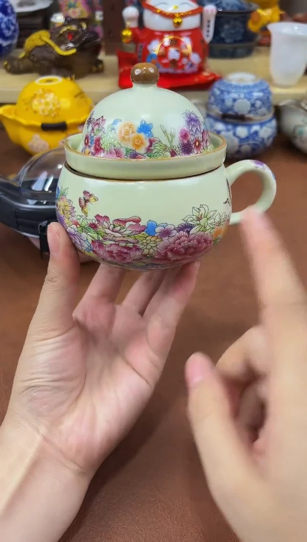 陶瓷茶具摆件旅行套组