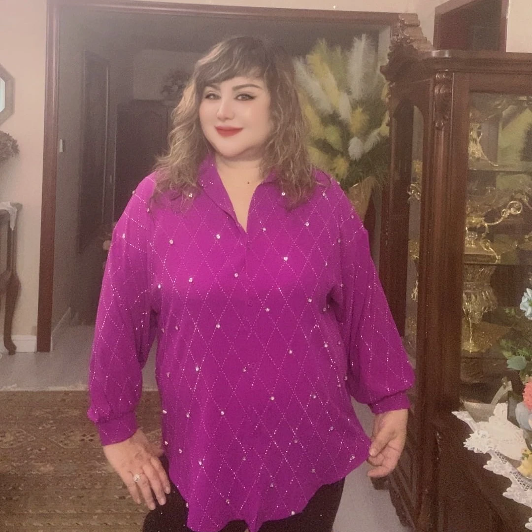 带钻衬衣气质网红