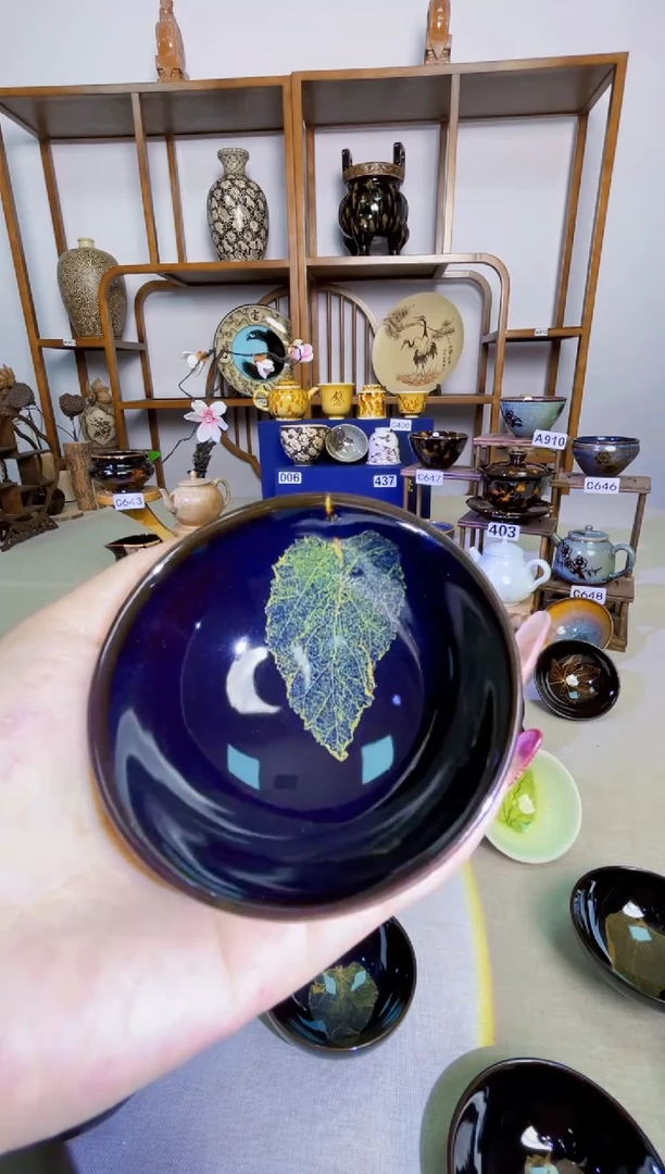 【特价真叶入盏1300度】非遗大师手工高温瓷特价款