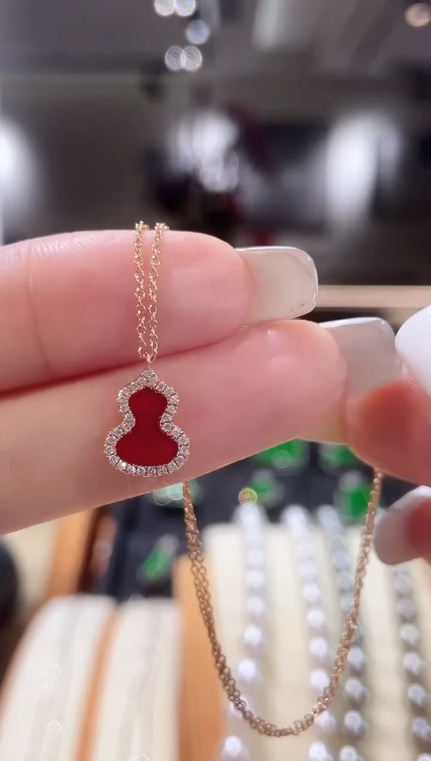 【闪购商品】钻石颈饰18K金镶嵌项链