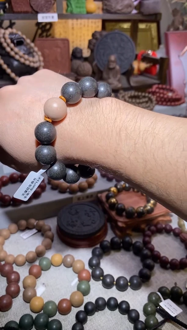 【闪购商品】泥塑微瑕无量延年香方手串1.8*13+白龙