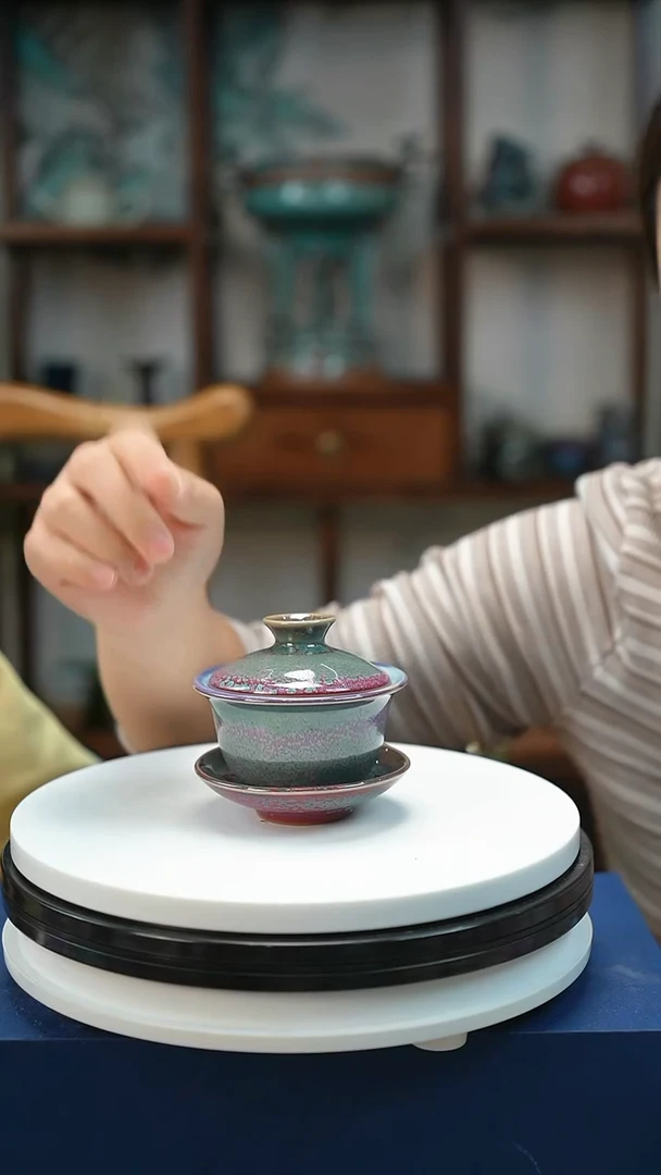 钧瓷 三才盖碗福利价