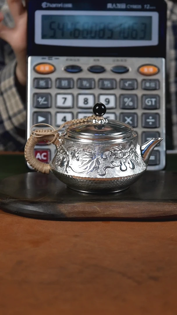 手工锤纹葫芦泡茶壶