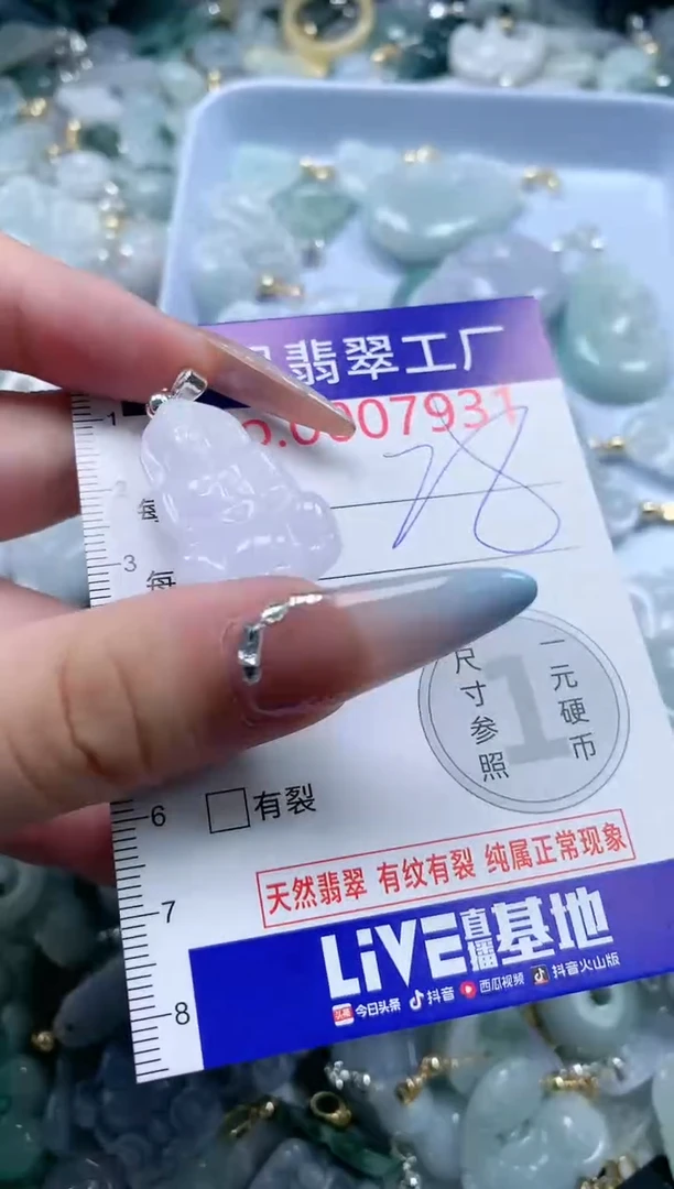 翡翠未镶嵌吊坠(不含链)7931