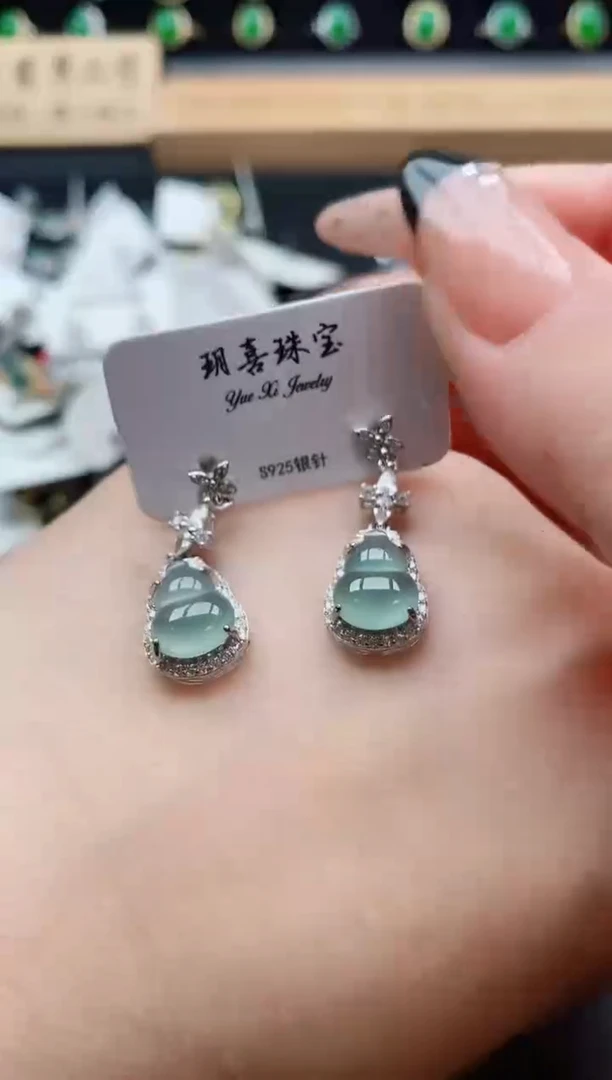 银S925镶嵌戒指翡翠1