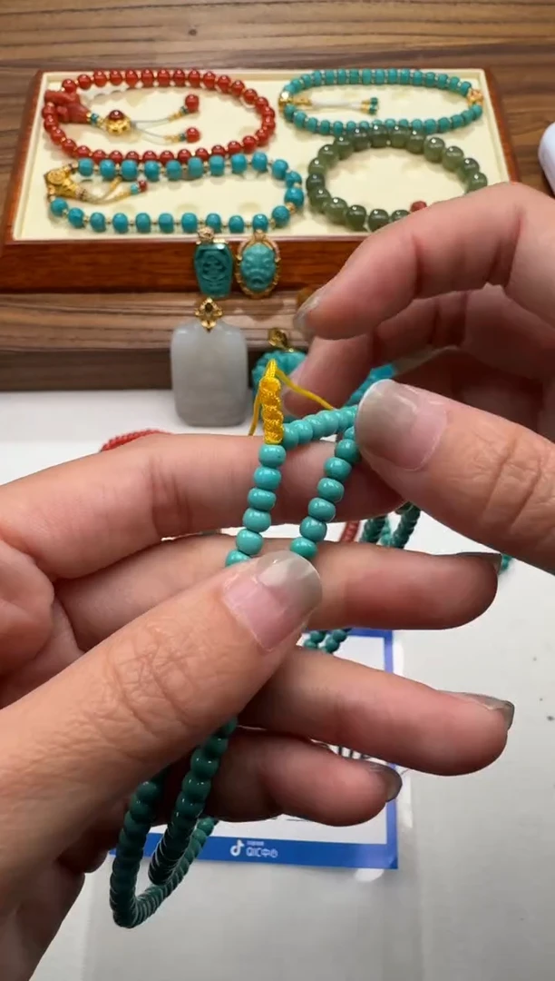 18K金镶嵌配饰配饰南红玛瑙唯*～手串手串