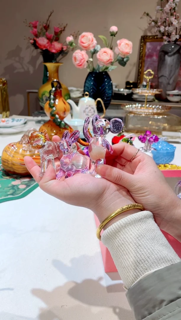 【闪购商品】琉璃手工艺品   紫 兔鼠，金虎