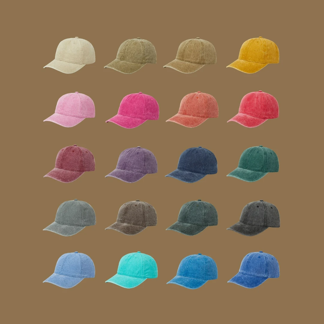 水洗棉软顶棒球帽复古做旧鸭舌帽男女同款休闲百搭